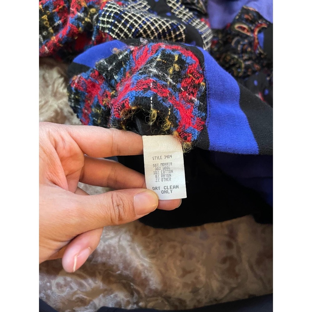 Vintage 80s 90s Patchwork Bomber Jacket Size Smal… - image 8